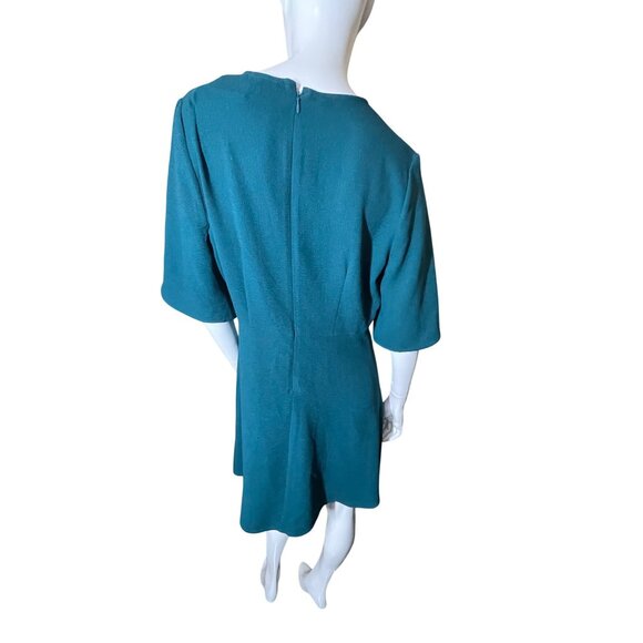 Mossimo Teal Bell Sleeve Mini Dress L Polyester Blend New with Tags Summer Class - Picture 3 of 6
